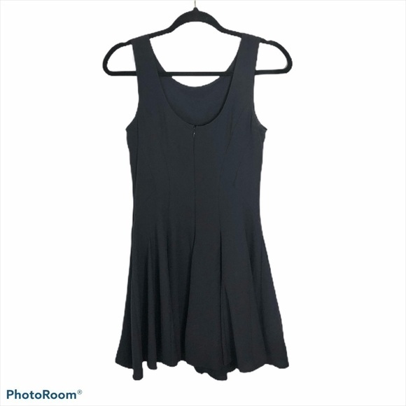 Theory Navy Blue Fit & Flare Dress Sz 4 Midi Women - Picture 4 of 9